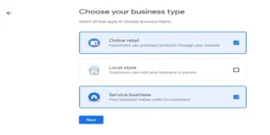 Select Business Type