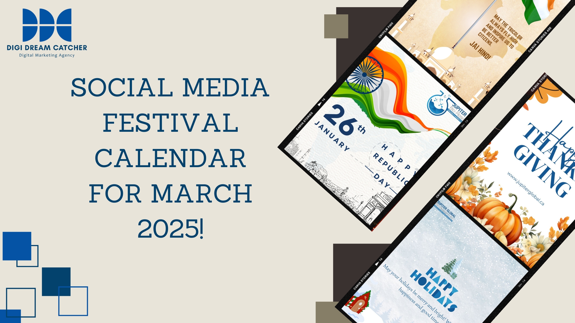 Social Media Festival Calendar for March 2025